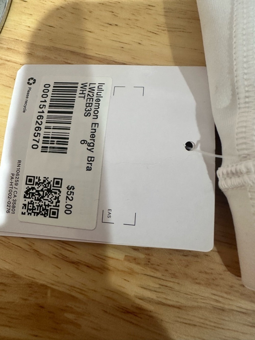 lululemon athletica White Cross-Back Sports Bralette - Picture 3 of 3